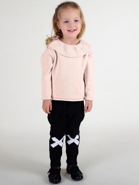 Poza produs Bluza fetite cu guleras aplicat, 3 ani