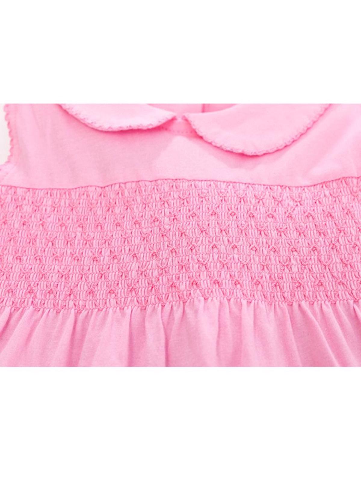 Poza produs Rochie cu guleras si aplicatii florale 2-3 ani