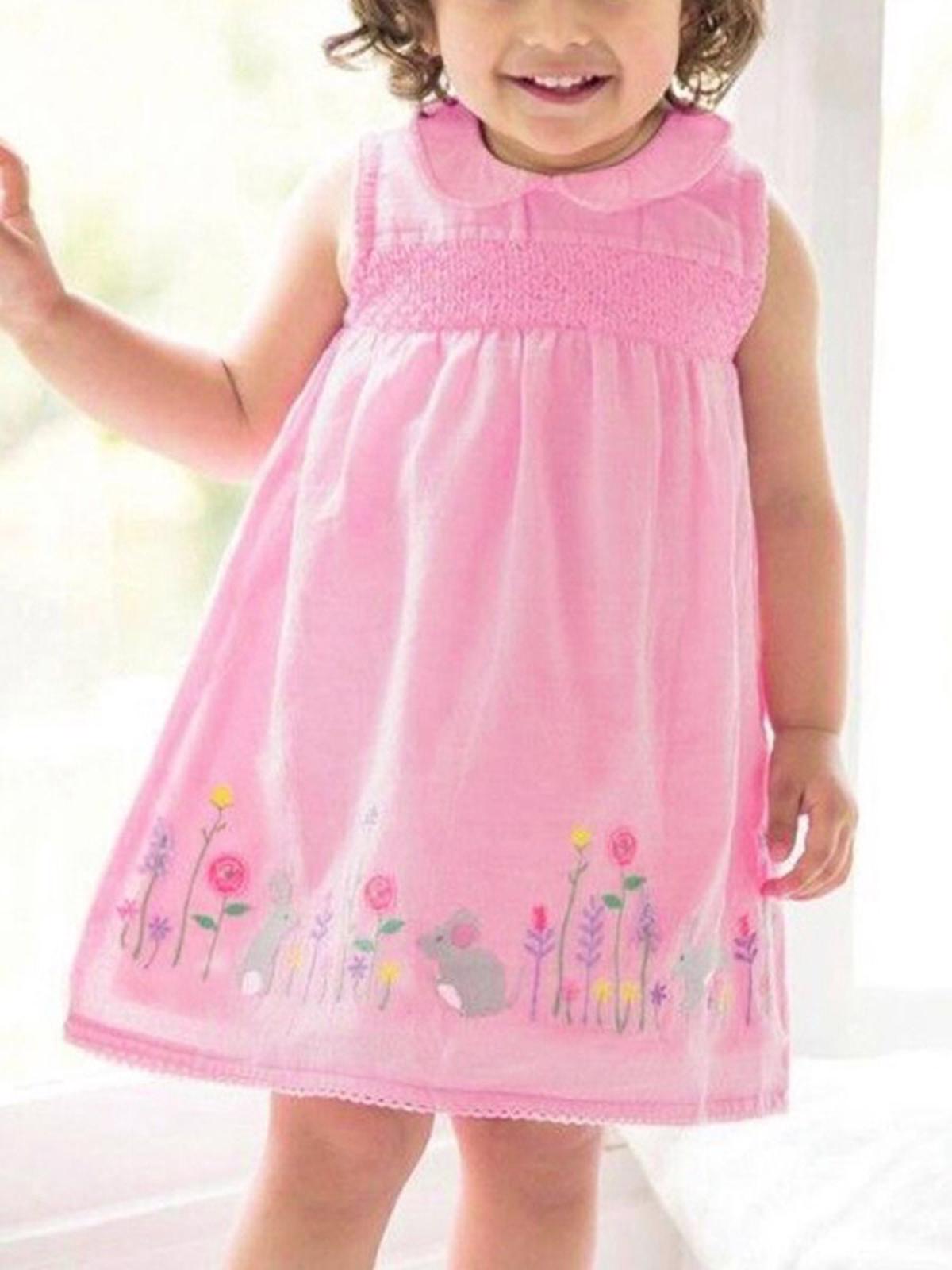 Poza produs Rochie cu guleras si aplicatii florale 18-24 luni