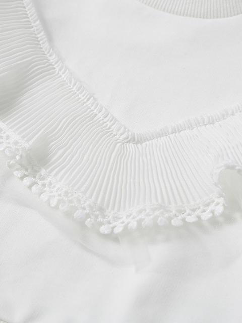 Poza produs Bluza alba cu volanas aplicat, 4 ani