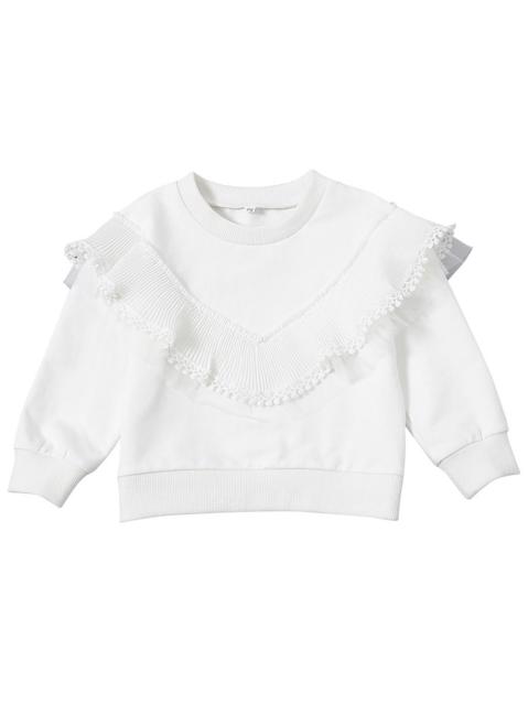 Poza produs Bluza alba cu volanas aplicat, 4 ani