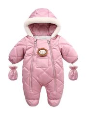 Combinezon iarna roz "Baby Lion" 6-9 luni