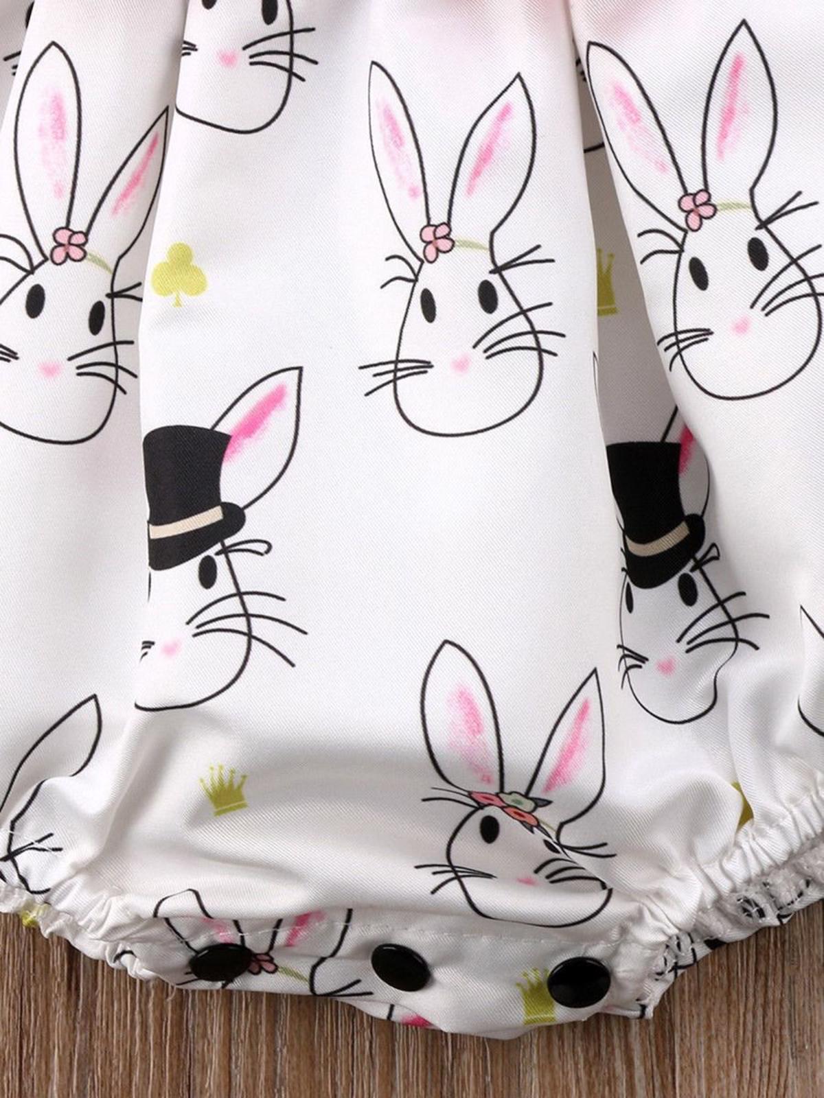 Poza produs Body cu bretele cu imprimeu iepuras 3-6 luni