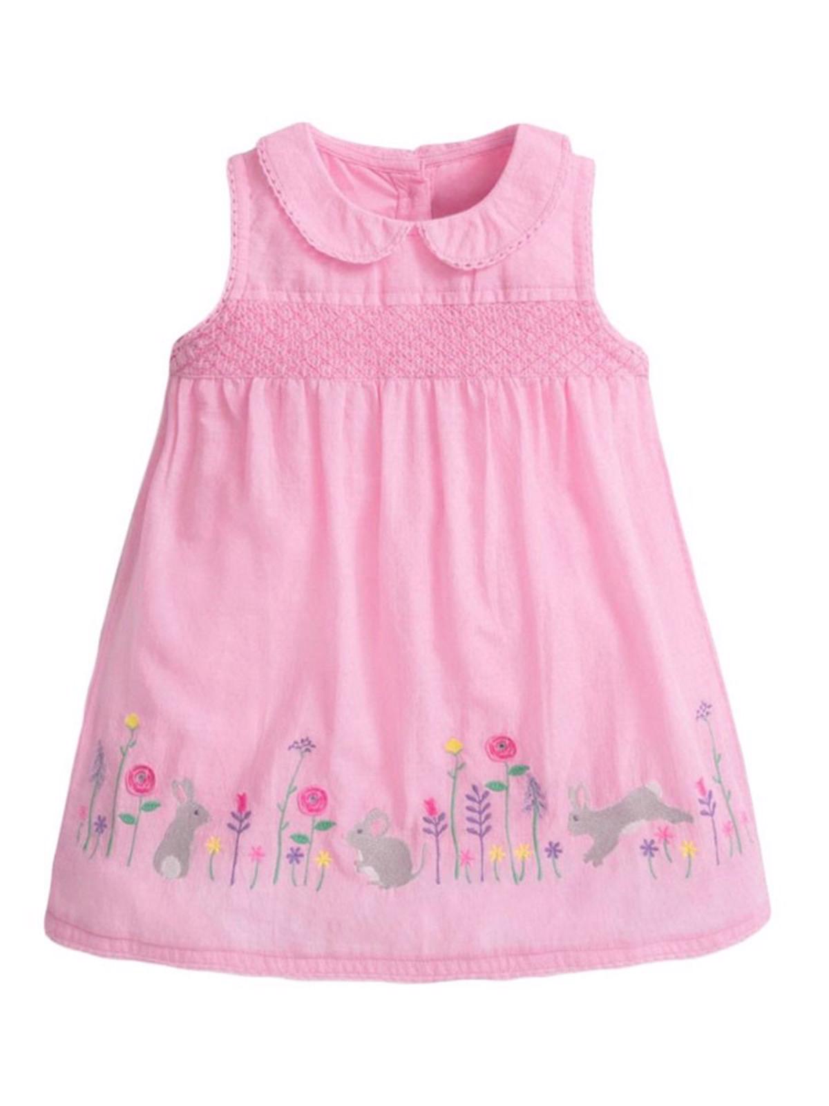 Poza produs Rochie cu guleras si aplicatii florale 18-24 luni