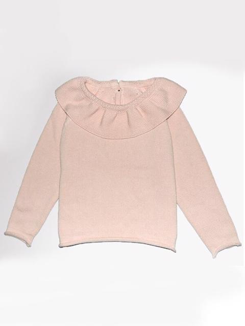 Poza produs Bluza fetite cu guleras aplicat, 3 ani