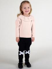 Bluza fetite cu guleras aplicat, 3 ani