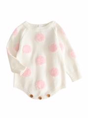 Body tricotat "Pink Dots", 9-12 luni