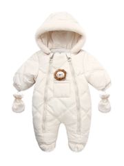 Combinezon iarna crem "Baby Lion", 6-9 luni