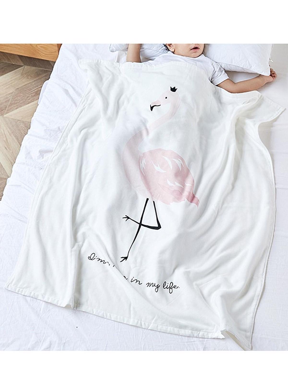 Poza produs Paturica bumbac 100%, print flamingo