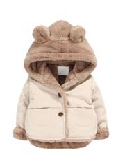 Geaca iarna cu gluga din blanita, 3-4 ani
