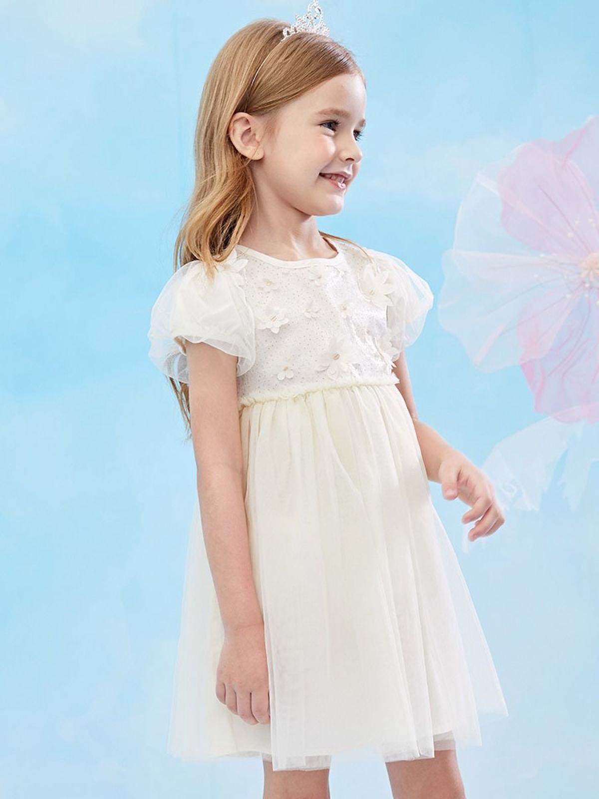 Poza produs Rochie eleganta cu aplicatii florale 4-5 ani