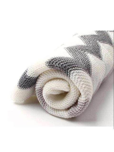 Poza produs Patura tricotata copii culoare gri